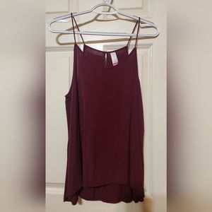 Girls No Boundaries Spaghetti string tank maroon color. Sz XL 15-17
